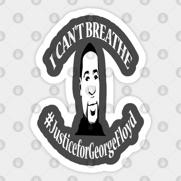 I Cant breathe Justice for George Floyd Sticker by bratshirt